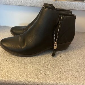 Black, small heeled boots